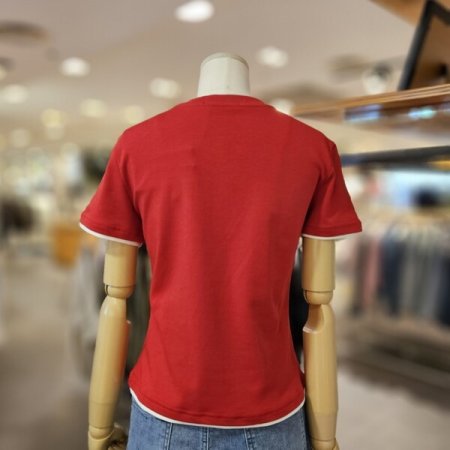 레터링 배색 티셔츠