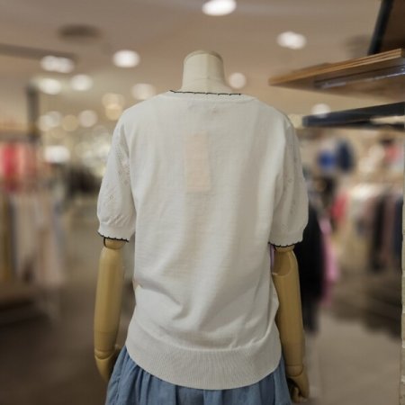 스칼렛 배색 니트