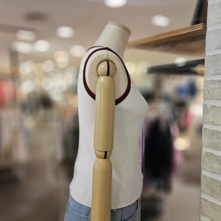 그로브 장식 니트 탑