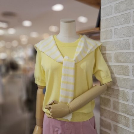 숄 셋업 반팔 니트