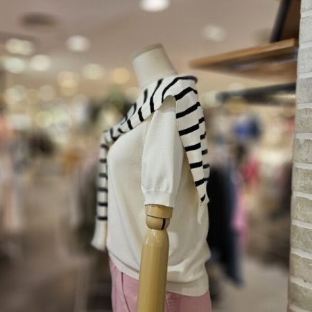 숄 셋업 반팔 니트