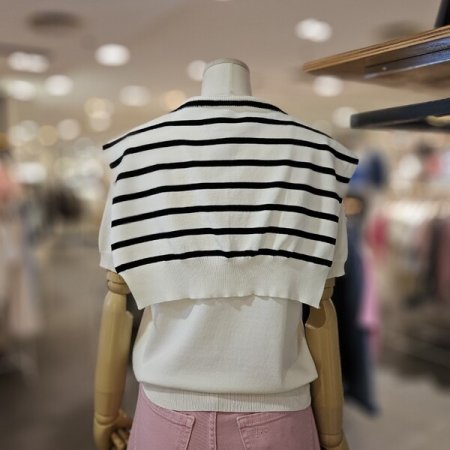 숄 셋업 반팔 니트