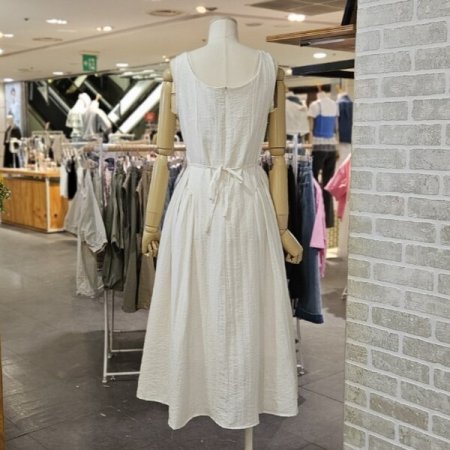 크리본 슬리브리스 원피스