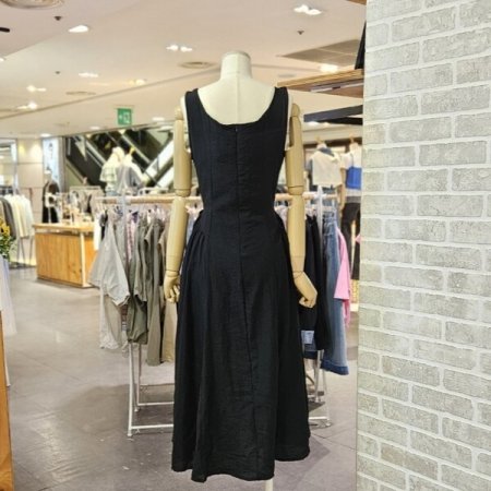 크리본 슬리브리스 원피스