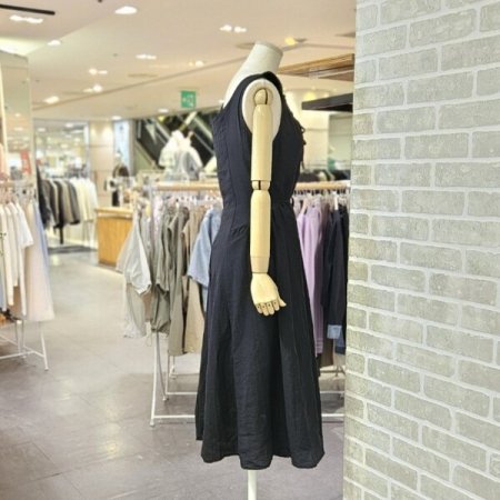 크리본 슬리브리스 원피스