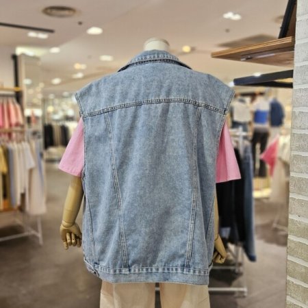 오버핏 데님 베스트