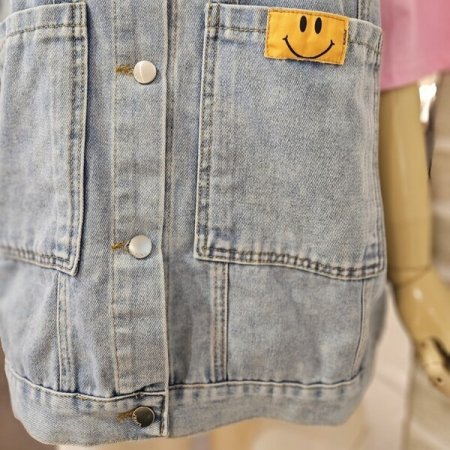 오버핏 데님 베스트