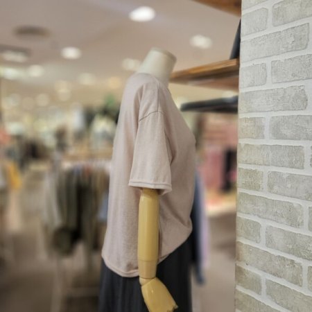 슬라브 끈 장식 티셔츠