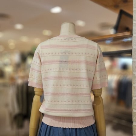 플라워 자카드 니트