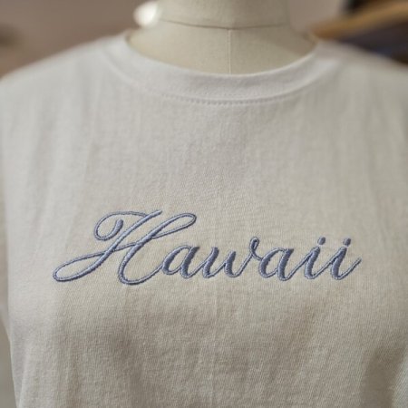하와이 자수 반팔 티셔츠