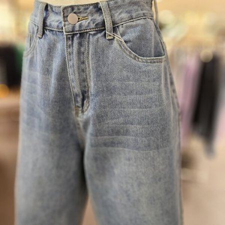 와이드 버뮤다 데님 팬츠