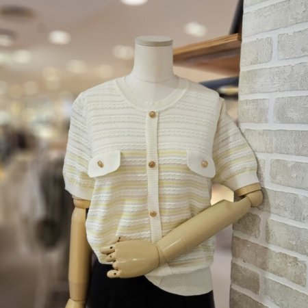 버튼 단가라 니트