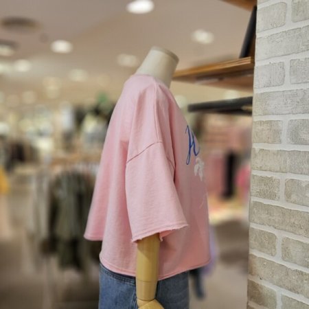 프린팅 크롭 티셔츠