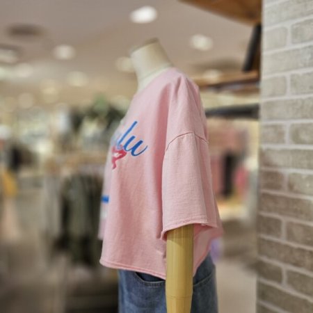 프린팅 크롭 티셔츠