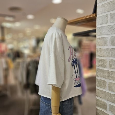 프린팅 크롭 티셔츠