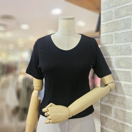 골지 라운드 티셔츠