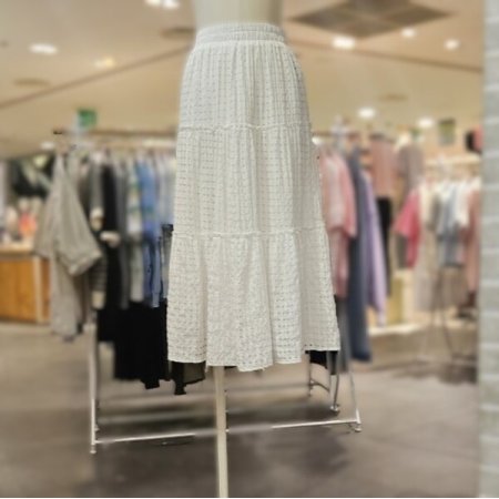 시스루 러플 스커트
