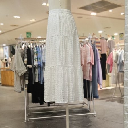 시스루 러플 스커트