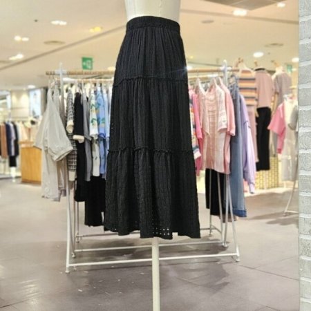 시스루 러플 스커트