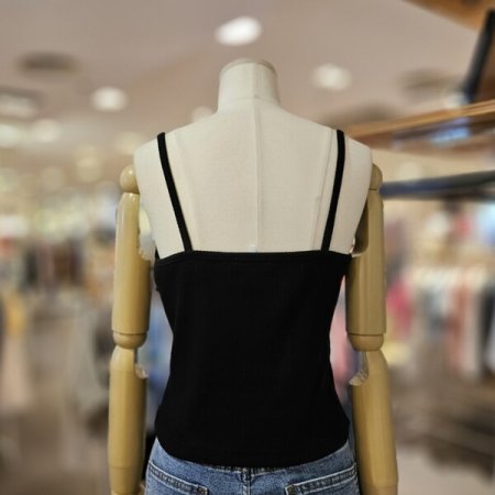 자수 골지 끈 탑