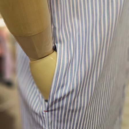 스트라이프 셔츠형 원피스