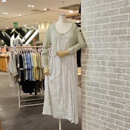 주름 레이어드 원피스