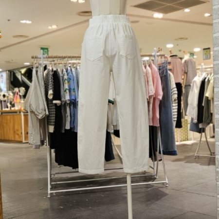 사이즈 핀턱 배기 팬츠