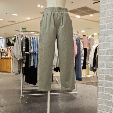 사이즈 핀턱 배기 팬츠