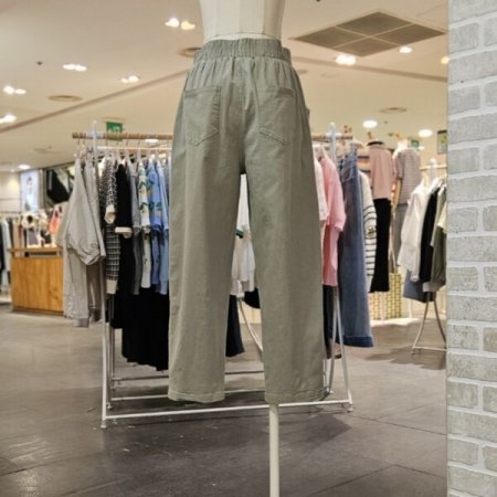 사이즈 핀턱 배기 팬츠