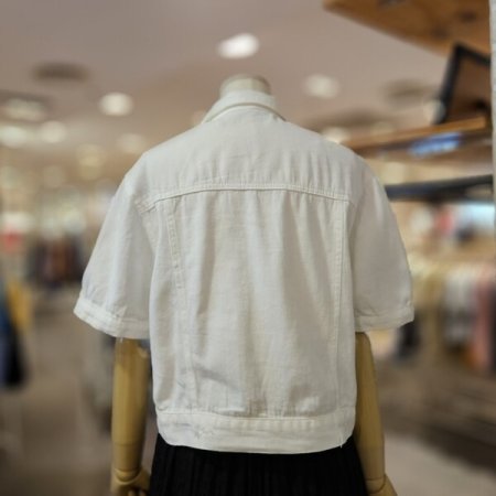 데미지 숏 데님 자켓