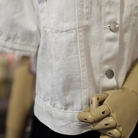 데미지 숏 데님 자켓