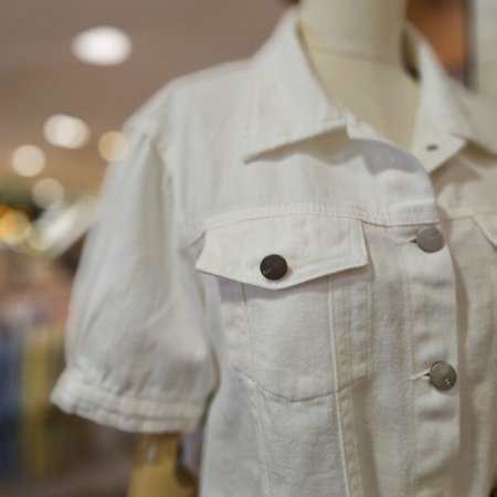 데미지 숏 데님 자켓