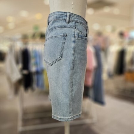 스판 5부 데님 팬츠