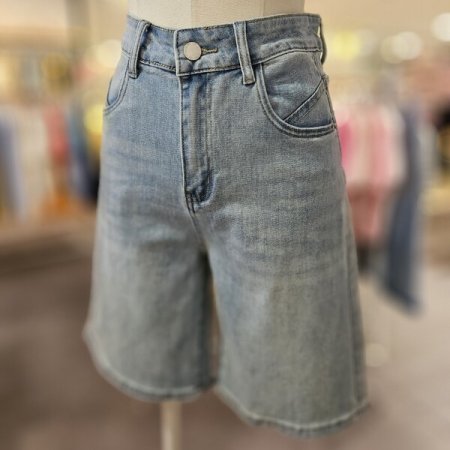 스판 5부 데님 팬츠