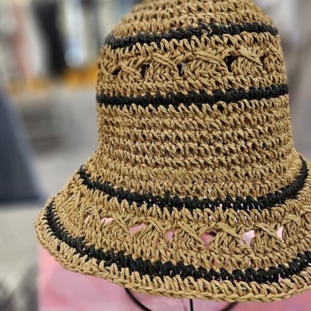 배색 포인트 버킷햇