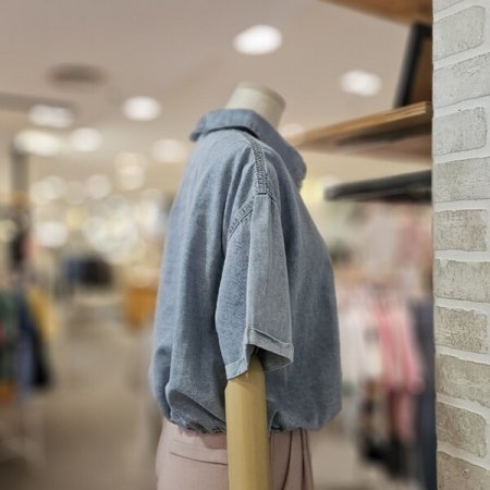 밑단 스트링 셔츠형 자켓