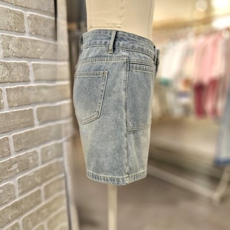 빅 포켓 데님 쇼츠