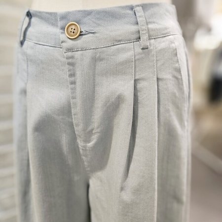 코튼 핀턱 와이드 팬츠