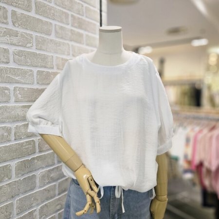 루즈핏 스트링 블라우스