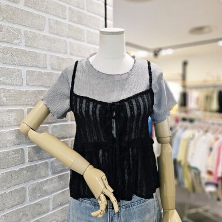 레이스 탑 세트 블라우스