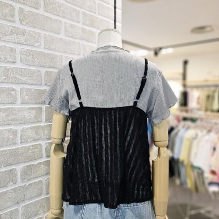 레이스 탑 세트 블라우스