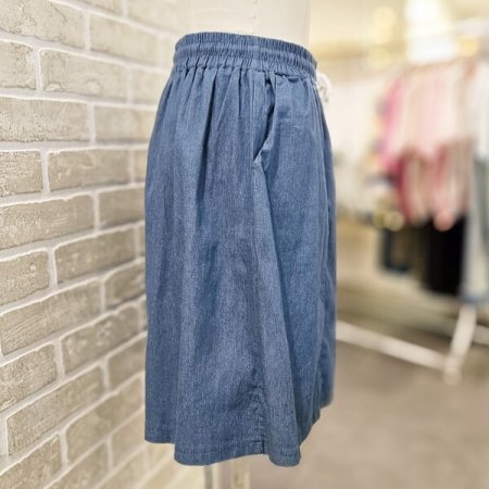 와이드 밴딩 데님 팬츠