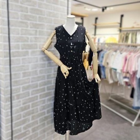 반 오픈 슬리브리스 원피스