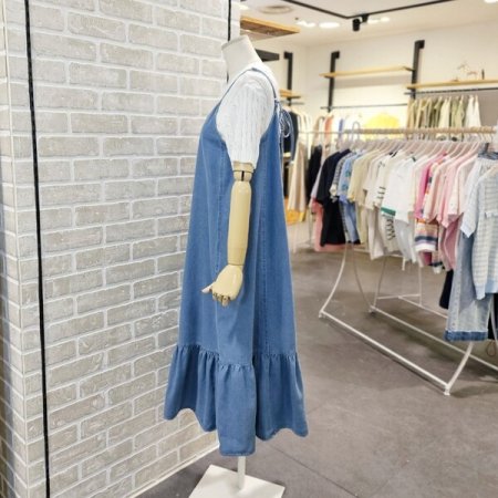 뷔스티에 데님 원피스