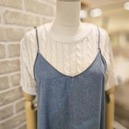 뷔스티에 데님 원피스