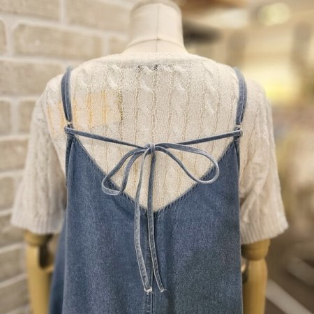 뷔스티에 데님 원피스