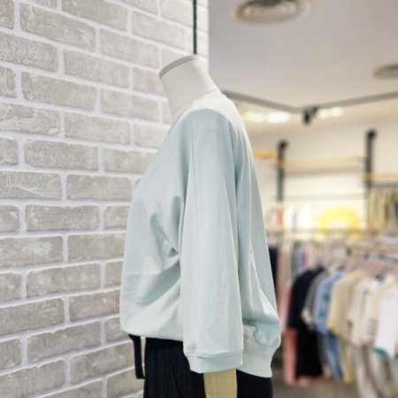 라인 프린트 5부 티셔츠