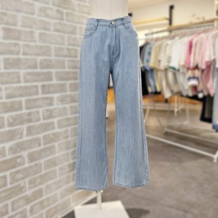 난 스판 일자핏 데님 팬츠