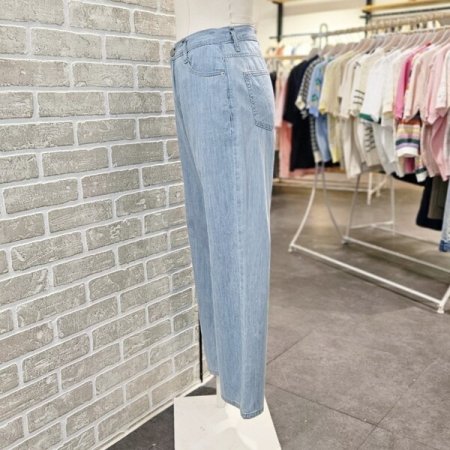 난 스판 일자핏 데님 팬츠