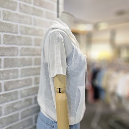 스카시 후드 가디건